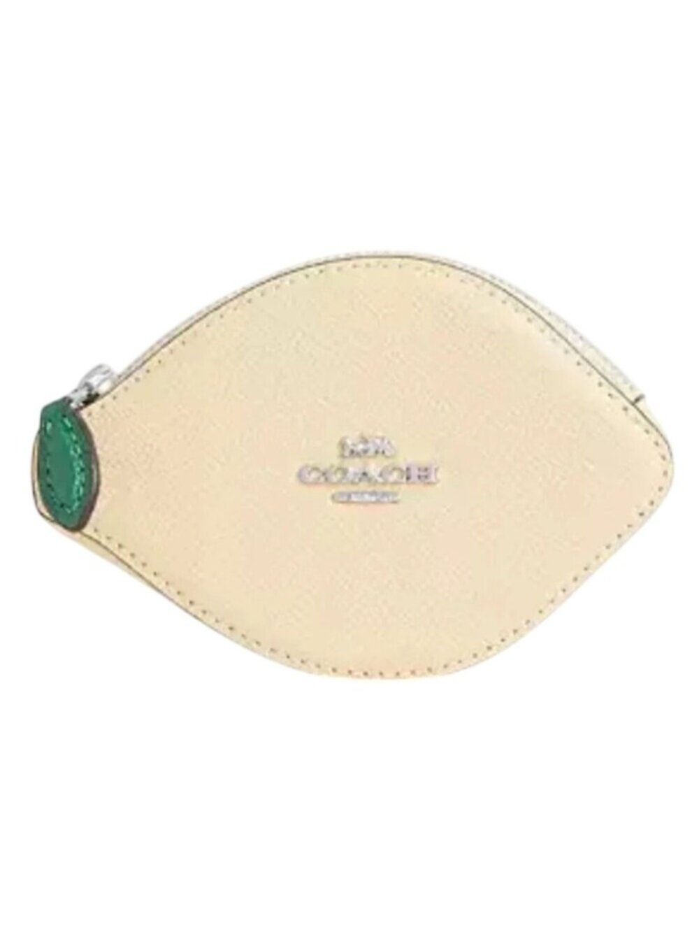 COACH Novelty Limited Edition Crossgrain Leather Lemon Fruit Coin Case Wallet